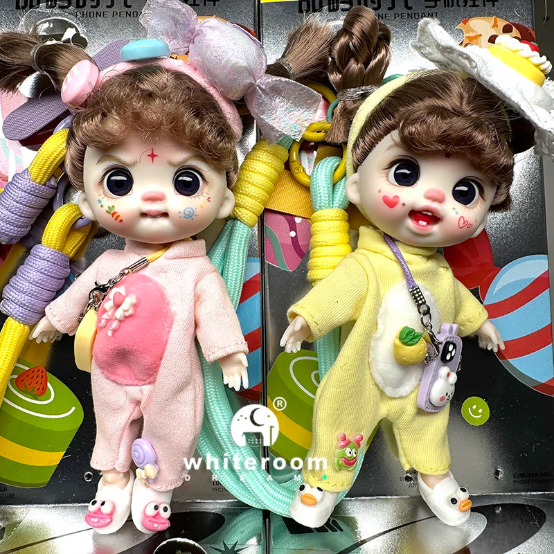 bjd doll Dolls for girls Labbu doll pocket mini blyth girl Doll Barbi cry Baby Rainbow Ball jointed doll Mobile phone Decoration