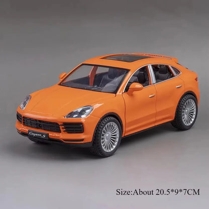 1:24 Panamera Cayenne Alloy Model Diecast Car Miniature Toys Doors Opened Sound Light Pull Back Sports Cars Kids Christmas Gifts