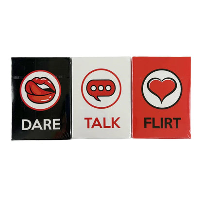 Talk Or Flirt Or Dare Cards Romantic Sexy Date Night Card Game For Couple Lovers Partners Naughty Adult Game Valentine Gifts