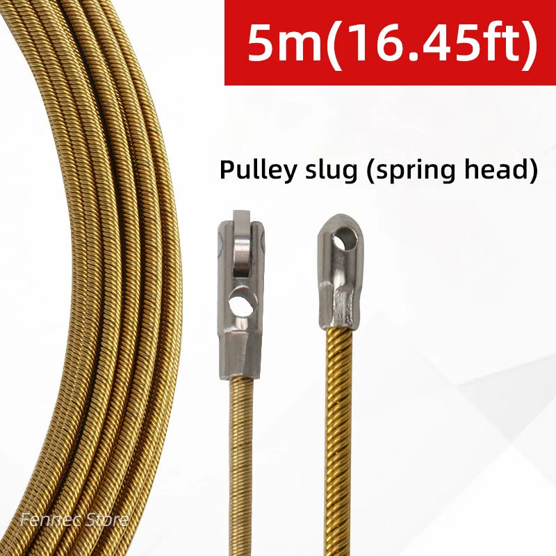 Universal Wire Lead Threading Device Tool 5/10/15/20m Rope Pulling Device for Electricians with Pulley Threading of Cable Wire