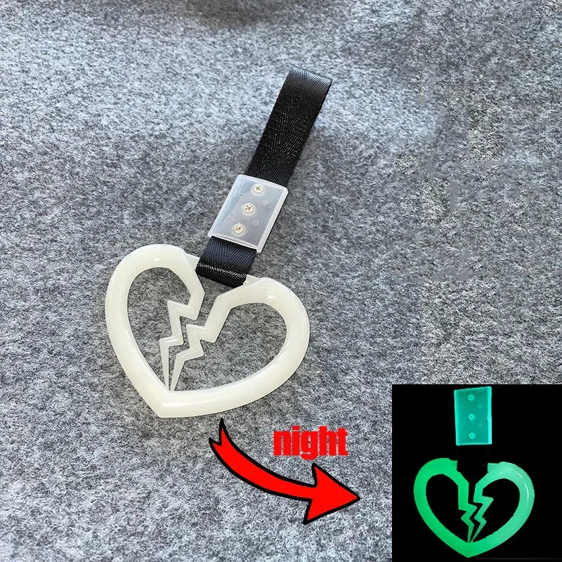 Tsurikawa JDM Train Bus Handle Glow-in-the-dark Cat Shape Hand Strap Drift Charm Strap Drift Warning Ring Car Supplies New