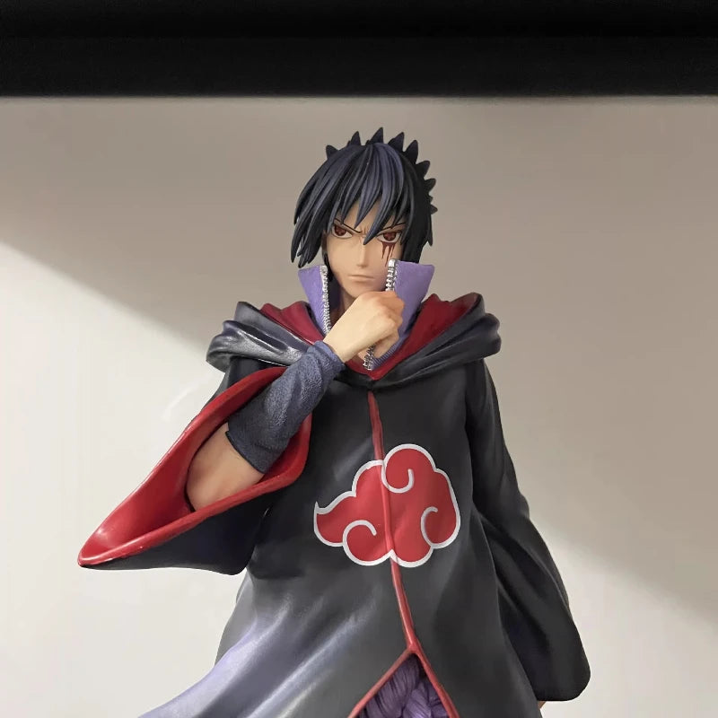 5 Styles Anime Naruto Figure Uchiha Sasuke Light Up Figure Scene Base Ninja Model Toy Collect Statue Desktop Ornament Boy Gift