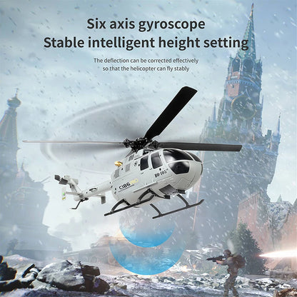 C186 RC Helicopter 2.4G 4CH BO105 Plane 4 Propellers 6 Axis Electronic Gyroscope for Stabilization Remote Control Airplane Toys