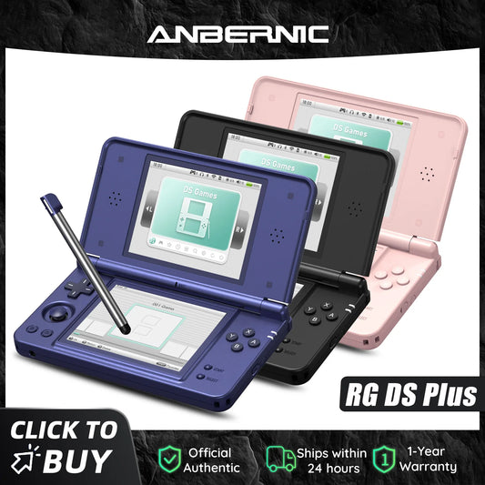 Anbernic RG DS Plus Portable Handheld Game Console Dual Screen 4.3 Inch IPS Retro Gaming Emulator With 4000mAh Battery Streaming