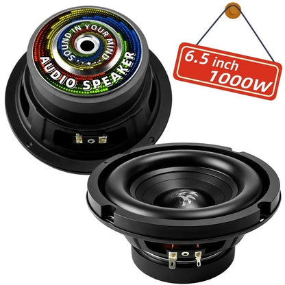 1pcs 6.5 Inch Car Subwoofer 1000W Stereo Mid Bass Car Speakers For High Fidelity Modification Multimedia Home Theater Car Audio
