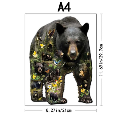 Wooden Puzzle - Adult Unique Alien Advanced Wooden Puzzle Gift - Happiness Tree, Ocean World Animal Jigsaw Puzzles Family Game