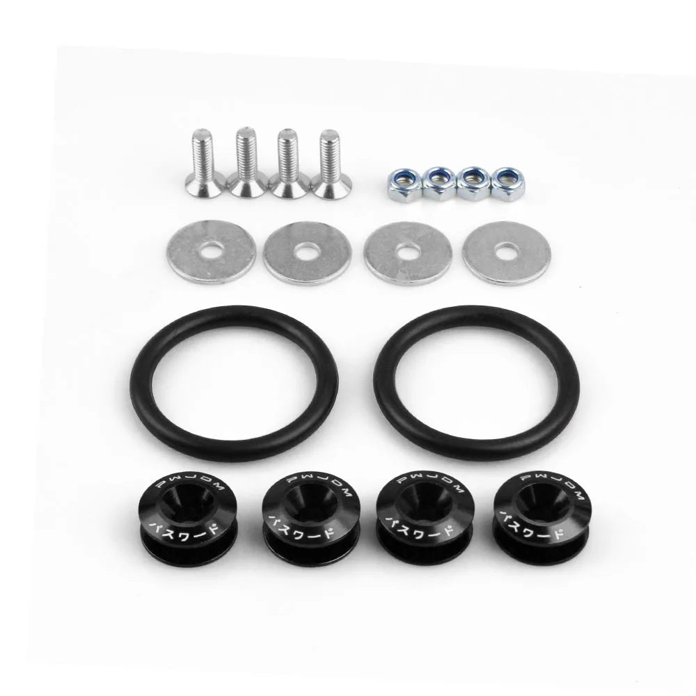 Aluminum JDM Quick Release Fasteners Bumper For Car Trunk Fender Hatch Lids Kit