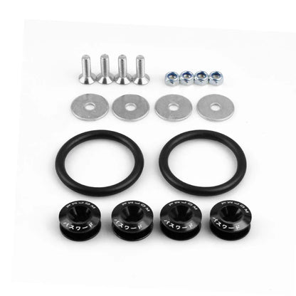 Aluminum JDM Quick Release Fasteners Bumper For Car Trunk Fender Hatch Lids Kit