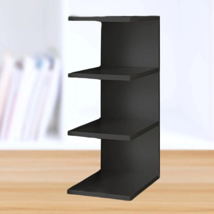 Desk Book Shelf 3 Tier Space Saving Multipurpose Lightweight Decorative Storage Rack for Desktop Home Bedroom Dorm Office
