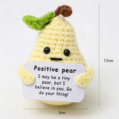 Positive Crochet Handmade Amigurumi Doll Emotional Support Pocket Hug Knit Plant Flower Encouragement Gift for Friends Coworker