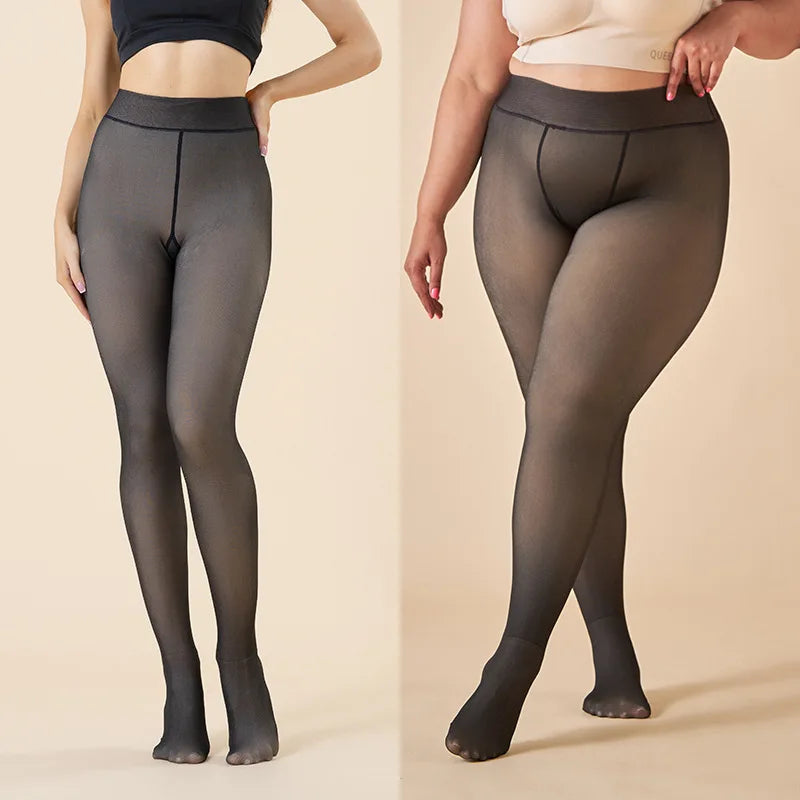 Thermal Stockings Woman Tights Sexy Winter Warm Pantyhose Translucent Slim Thicken Tights Elastic Pantyhose Female Leggins