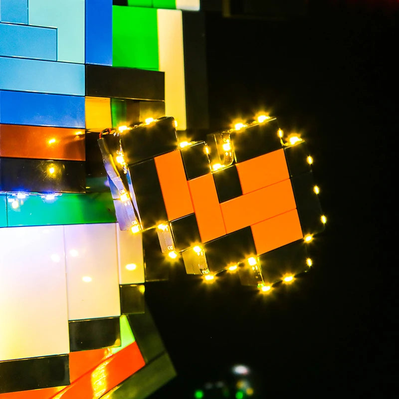 Lazishi LED light 71438 set suitable for Super Mario World: Mario&Yoshi block gift (lighting accessories only)