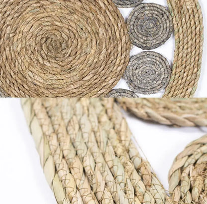 Japan Round Straw Woven Carpet Cornskin Seat Cushion Rugs Handmade Futon Mat Rug Tatami Window Meditate Worship Yoga Mat Balcony