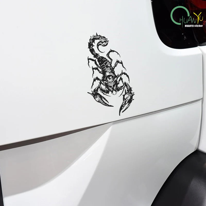 Dark style day eye scorpion car sticker, car and motorcycle scratch proof, waterproof, reflective decoration decal