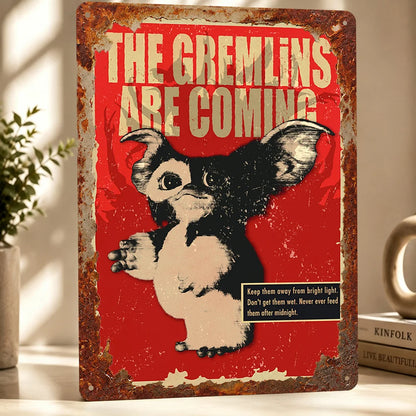 Gremlins Aluminum Posters Customized Metal Tin Sign Vintage Premium Dramatic Screen Scene Wall Art For Film Fans And Theaters