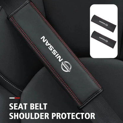 2PCS Car Safety Belt Protective Pads Shoulder Cover for Nissan Sylphy N7 Teana Qashqai Note J10 J11 Navara Juke GTR Tiida Patrol