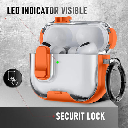 Case for Airpods Pro 3 with Secure Lock & Phone Stand Soft TPU Protective Case with Lanyard Anti-Scratch Shell for AirPods Pro 3
