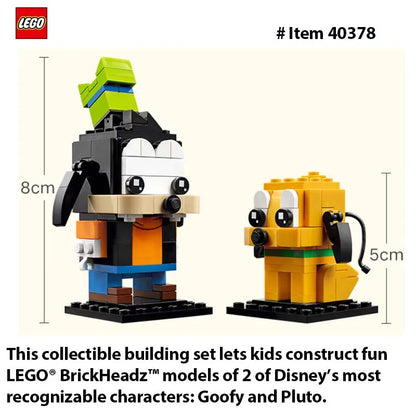 LEGO 40378 Goofy & Pluto, Collectors of LEGO® BrickHead will love Goofy & Pluto , featuring 2 classic Disney characters 214 PCS