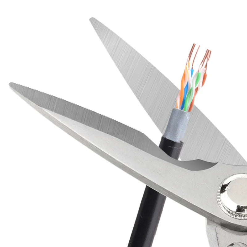 1 PC Iron Scissors Industrial Multi-purpose Buckle Plate Wire Slot PVC Wire Electrician's Scissors Garden Pruning Shears