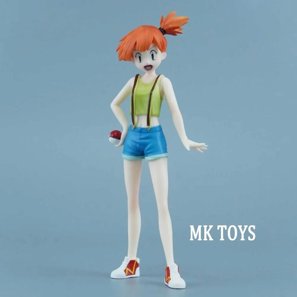 Anime Pokemen Figure Ash Ketchum Misty Brock Action Figures Pvc Statue Desktop Ornamen Collection Model Toys Gifts 13-15cm