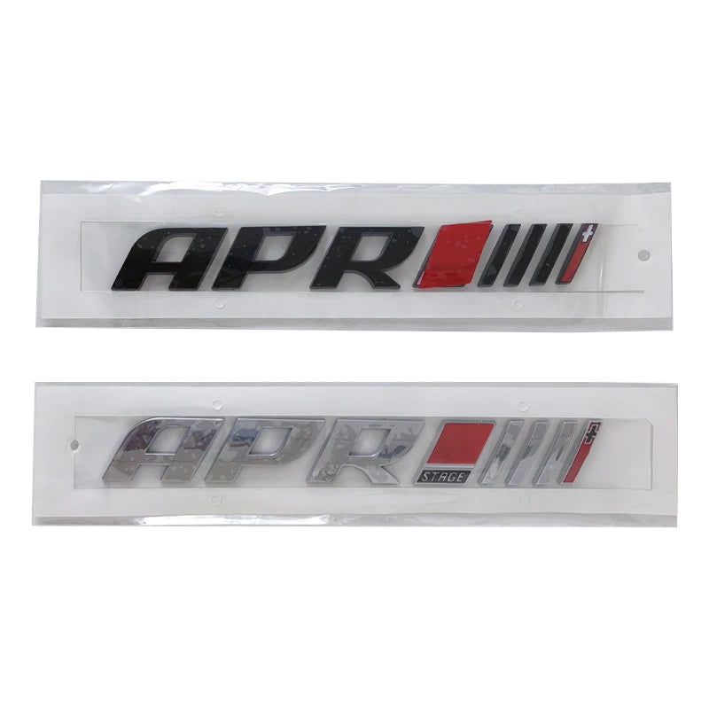 3d ABS  Chrome Black Logo APR Emblem Letters Car Trunk Badge Decal For A4 A5 S4 B8 A3 A7 APR Sticker Accessories