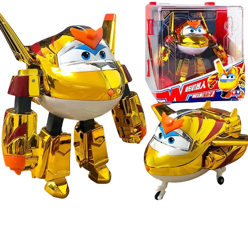 New Hot Super Wings Large Transformation Anime Transformation Flat Robot Action Character Transformation Toy Children'S Gift