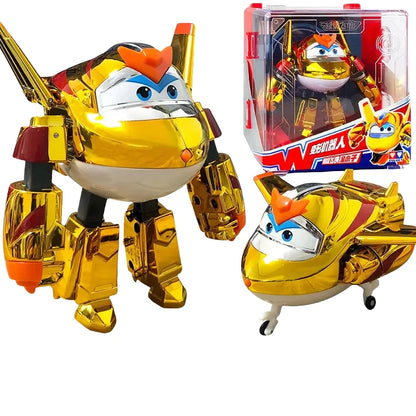 New Hot Super Wings Large Transformation Anime Transformation Flat Robot Action Character Transformation Toy Children'S Gift