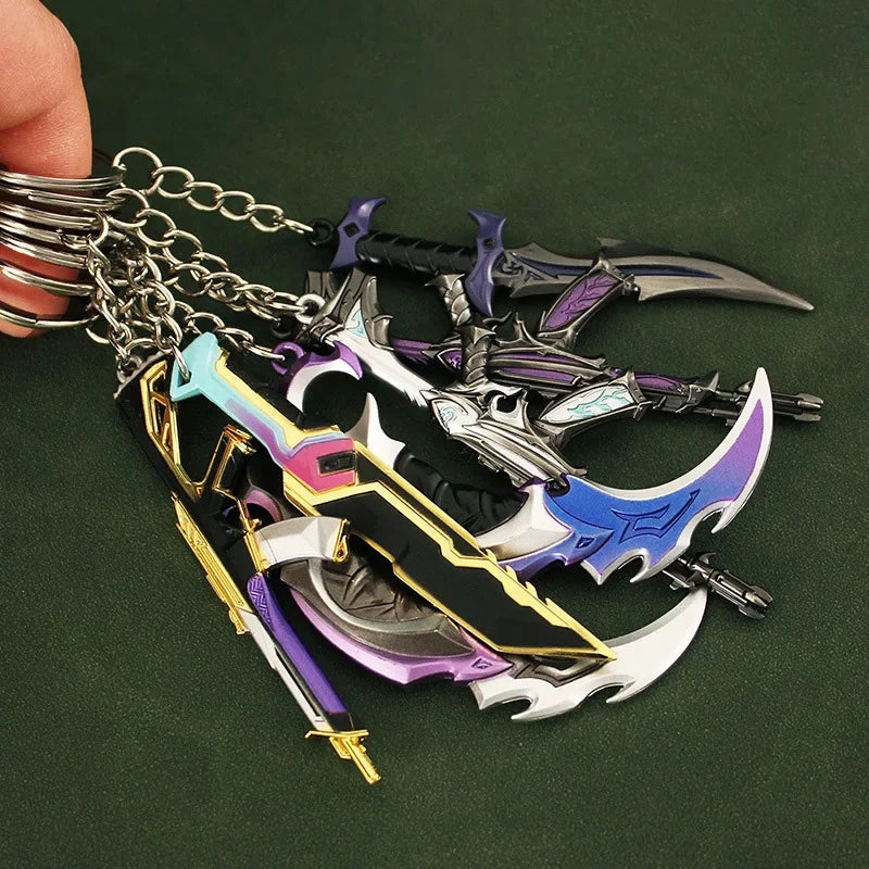 Valorant Melee Reaver 2.0 Karambit Knife Metal M4 Game Peripheral Samurai Sword Alloy Model Keychain Pendant Gifts Toys