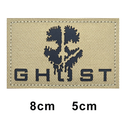 Call of Duty Skeleton and Ghost Ghost Mask, C psula CORP, No Moral Barriers Affected Embroidered Hook and Loop Backpack Patch