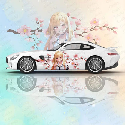 Kitagawa Marin Car Body Stickers Anime Itasha Vinyl Car Side Decal Sticker Car Sticker Automotive Decor Film