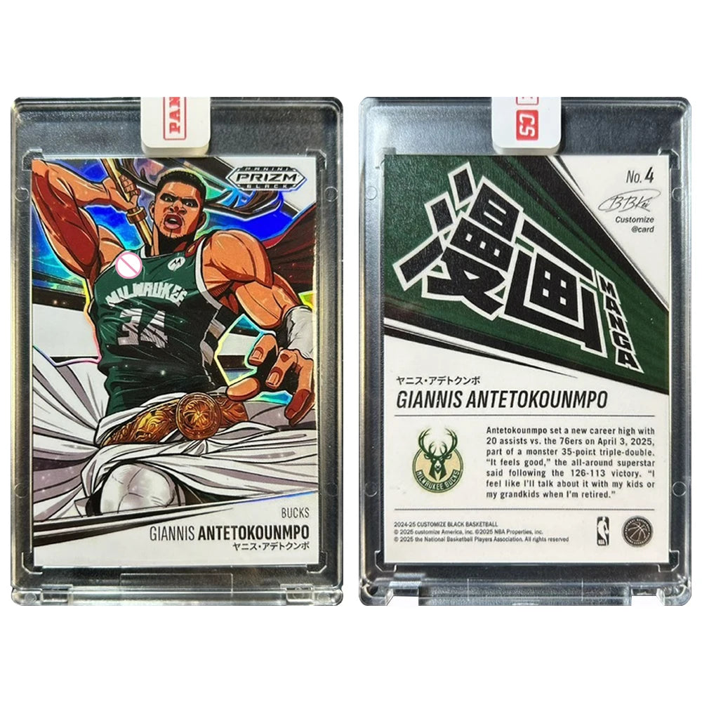 PANINI DIY manga homemade Curry James Doncic Durant Wembanyama Jokic Edwards Morant Textured Rainbow Sparkle Collectible Card