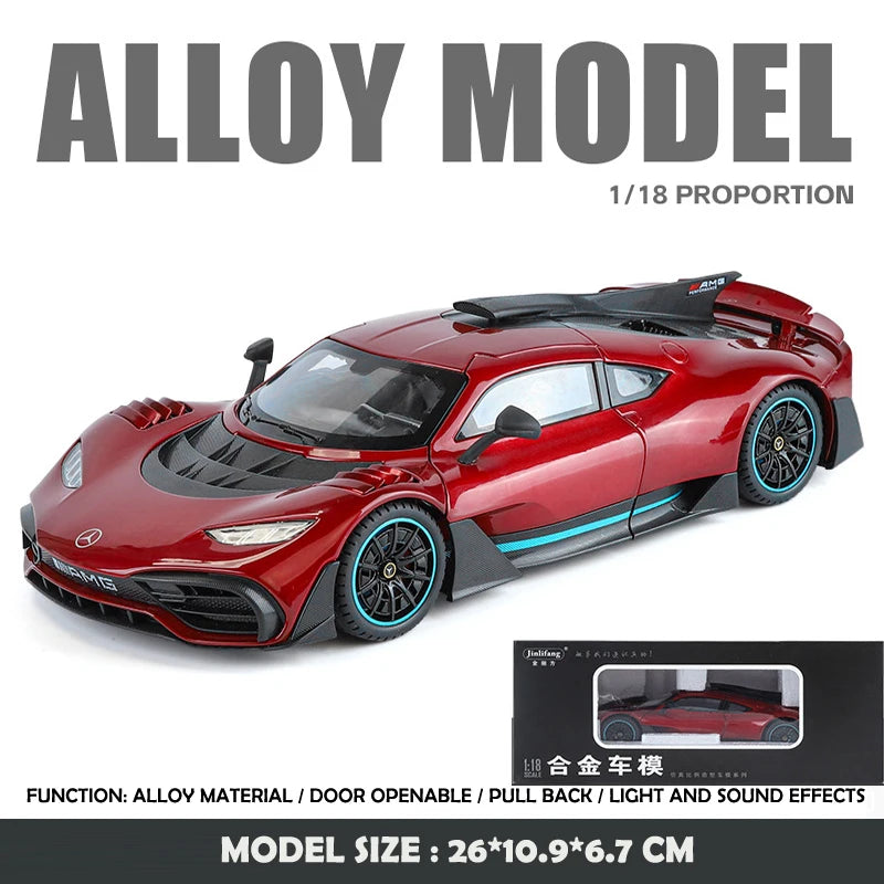 Simulation 1:18 Benzs AMG ONE Super Car Model Dieacst Toy Vehicle Collectibles Birthday Gifts Man Boy Miniature Voiture