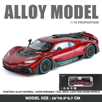 Simulation 1:18 Benzs AMG ONE Super Car Model Dieacst Toy Vehicle Collectibles Birthday Gifts Man Boy Miniature Voiture
