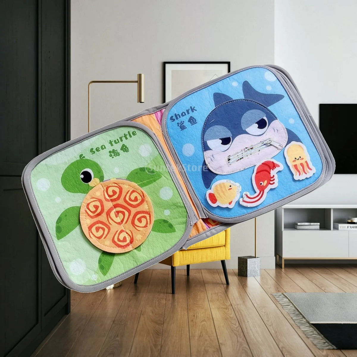 Cloth Book with Hook-and-Loop Early-Learning Baby Soft Book Sensory Educational Toy Long-Lasting Hands-on Learning for Babies