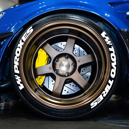 Permanent Tire Lettering Sticker TOYO TIRES PROXES 3D Car Tire Letter for Racing Tires of Waterproof Decals For 4 Wheels