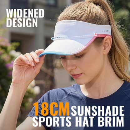 WRELS Sports Sun Visor Hat Adjustable Sun Visor Cap for Women Men UV Protection Lightweight Cooling Stretchy Visor Hat Empty Top