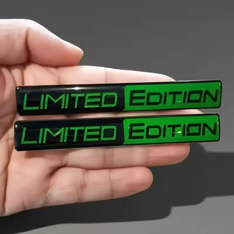 2pcs Black Edition 3D Car Body Badge Limited Edition Sticker Trunk Emblem Decal Accessorie for Car Motorcycle Bike