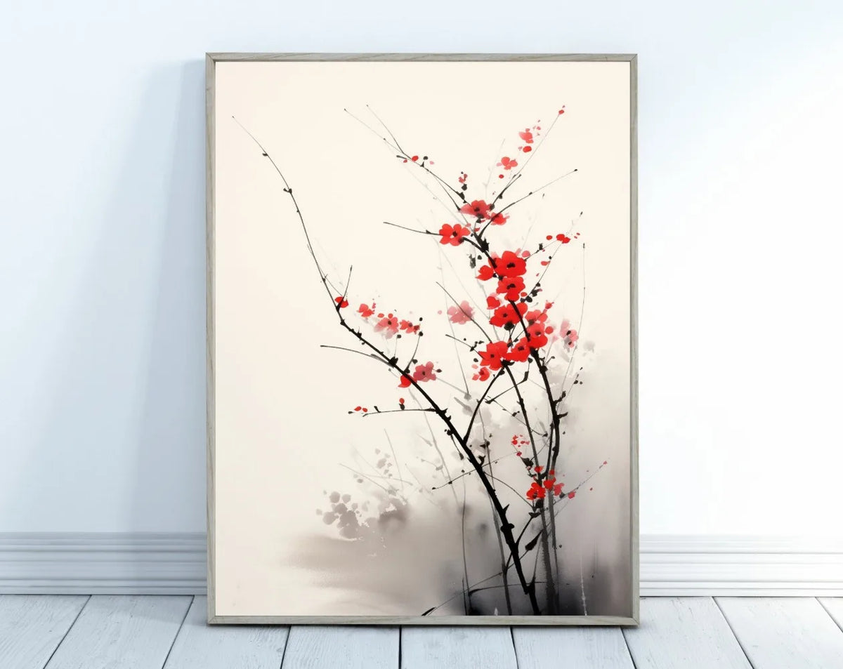Japanese Zen Lotus Buddha Monk Koi Fish Forest Mountain Poster and Prints Canvas Printing Wall Art Picture for Living Room Decor