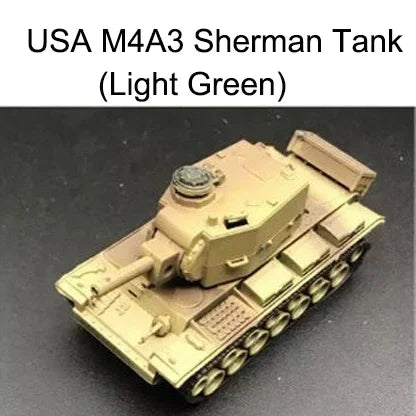 1/72 Plastic Assembled Tank Model Kit WWII Military Model Puzzles 24 Styles Tanks Sand Table Tanks Toys for Boys