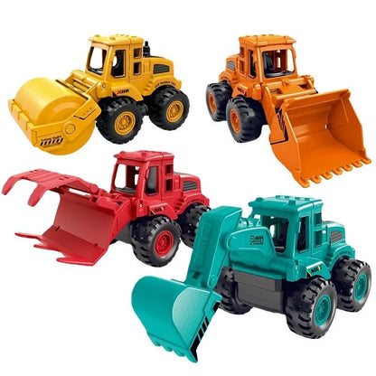 Simulation Engineering Vehicle Toys, Inertial Vehicles, Excavators, Bulldozers, Road Rollers, Claw Machines, Suitable as Gifts F