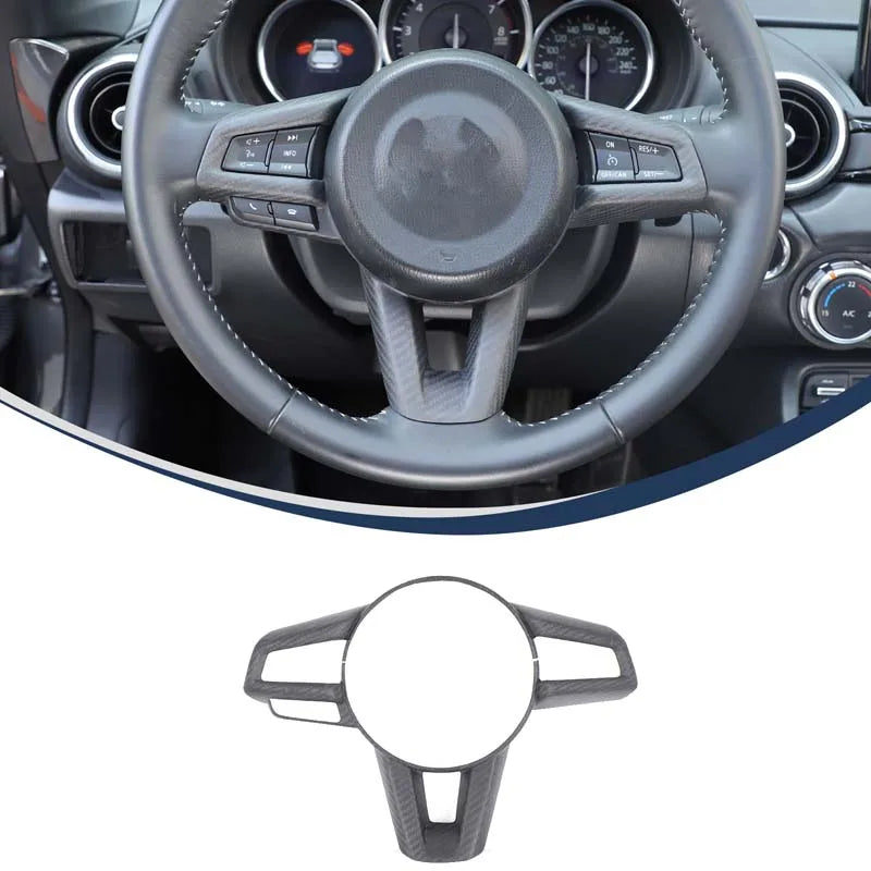 Steering Wheel Key Frame Trim Sticker Steering Wheel Decorative Frame For Fiat Abarth 124 NF 348 348AX Mazda MX-5 ND 2016-2026