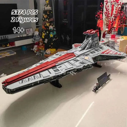 Cheapest Venator-class Republic Attack Cruiser Bricks Building Blocks 5374pcs Space Gunship Dispaly Model Gifts for Teenage Toy