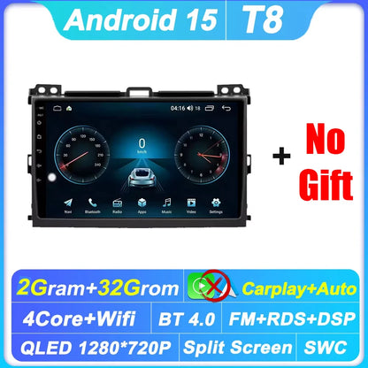 2 Din Android Autoraido For Toyota Land Cruiser Prado 120 3 III For Lexus GX470 GX 470 J120 2002 - 2009 Car Radio Touch Screen
