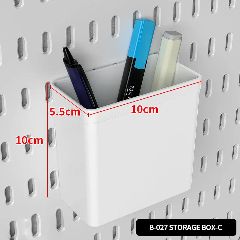 Nordic-Style Display Shelf Background Wall Storage Board: Simple Drilled Room Creative Wall Storage Pegboard Wall Combination