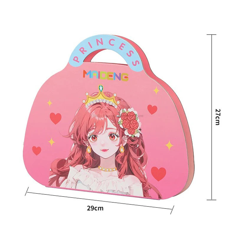 Kawaii Coloring DIY Princess Makeup Set  Arts and Crafts Kids Girls Children Toy Book Lover Gifts Art Supplies