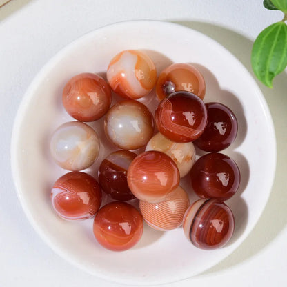 16mm Natural Crystal Ball No Hole Beads, Polished Agate Gemstone Sphere Bulk for DIY Jewelry Crafts Home Decor Gifts