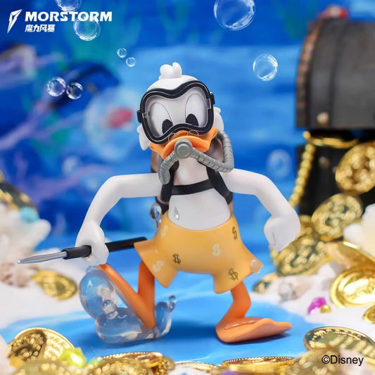 Genuine MORSTORM Disney Scrooge McDuck Diving Version 15cm Movable Collectible Figure Trendy Ornament Desktop Decoration Gift