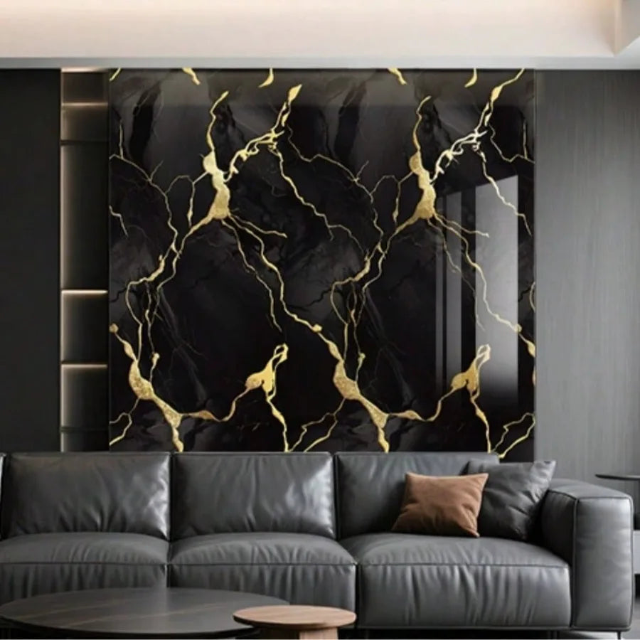 Waterproof Metallic Wallpaper,self Adhesive Reflective Surface Modern Marble Contact Paper for Retail Store Restaurant Decor