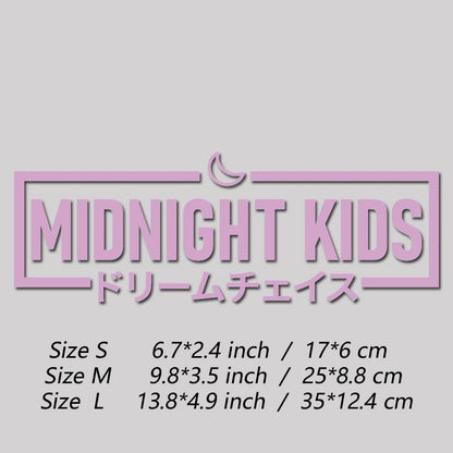 Midnight Kids JDM Car Decal Waterproof Vinyl Sticker Trendy Drift Auto Window Exterior Decor