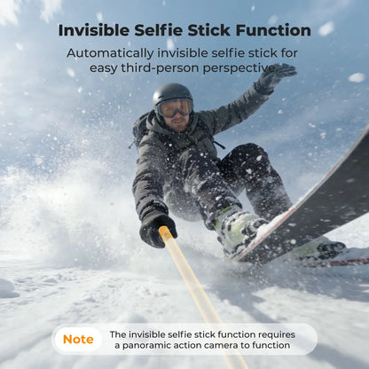 K&F CONCEPT Foldable Selfie Stick for Insta360 X6 X5 X4 DJI Osmo 360 92.5cm/36.4inch Aluminum Alloy Extension Rod Invisible Pole